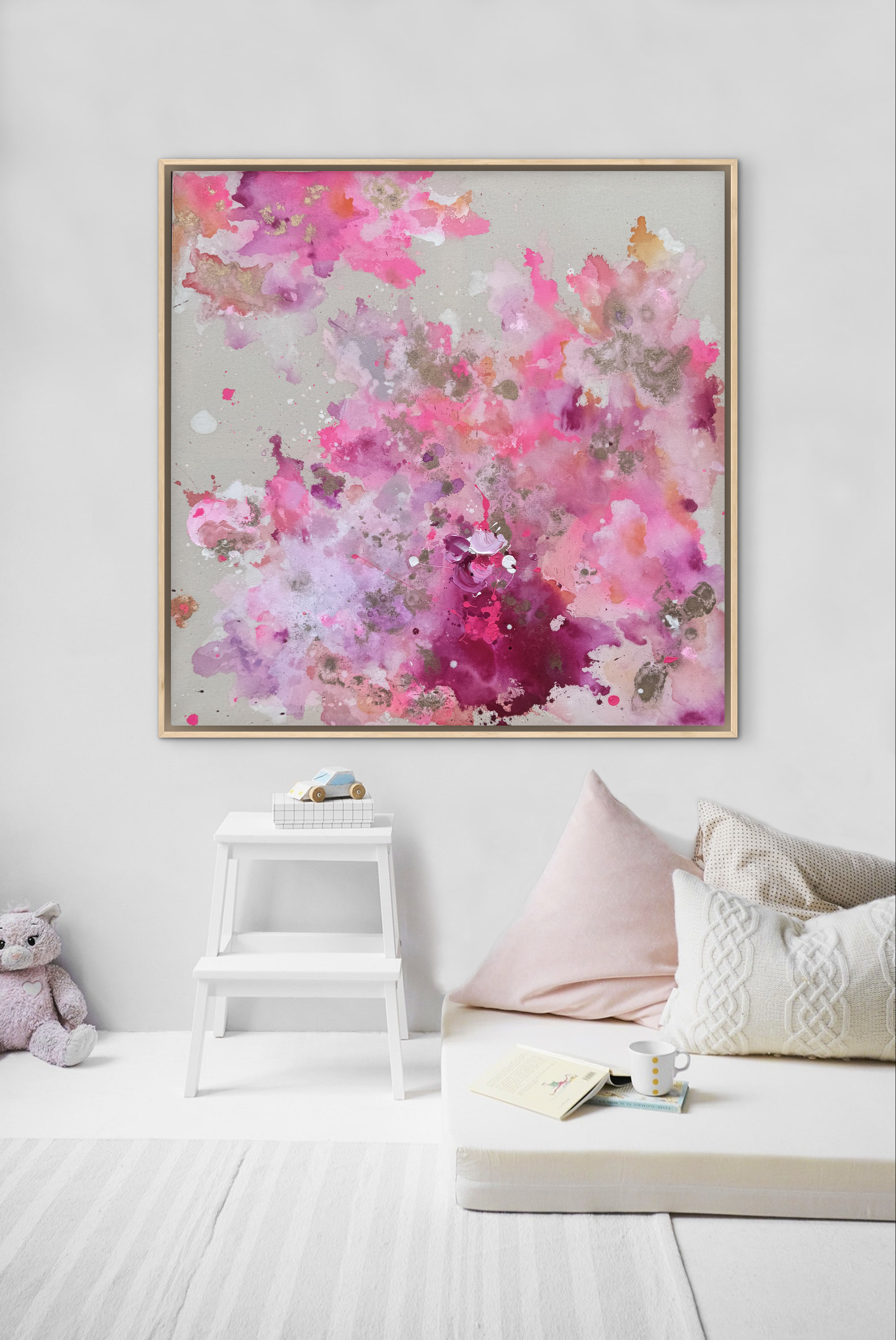 Pure Serie, 2025, Acryl und Gold auf roher Baumwollleinwand, Ansicht 13